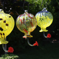 Colorful Glass Hummingbird Feeders - Bird Feeders