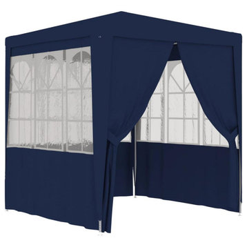vidaXL Professional Party Tent with Side Walls 6.6'x6.6' Blue 90 g/m², 48517