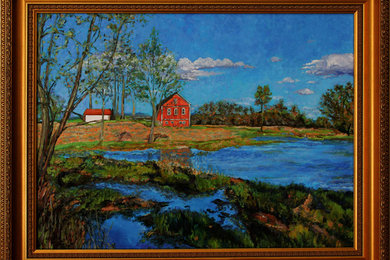 Oil Painting on Canvas - Reflections of Navarre, Ohio