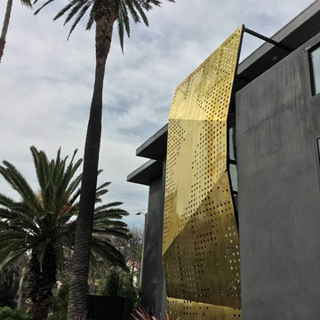 Brass & Steel Sculptural Facade