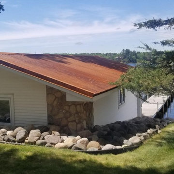 Corten steel corrugated metal roof