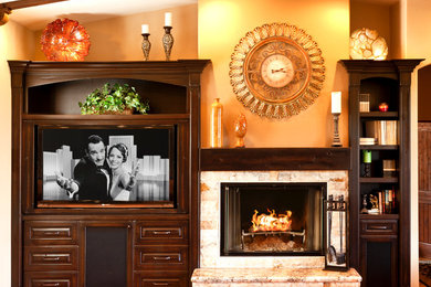 Example of a family room design in Other