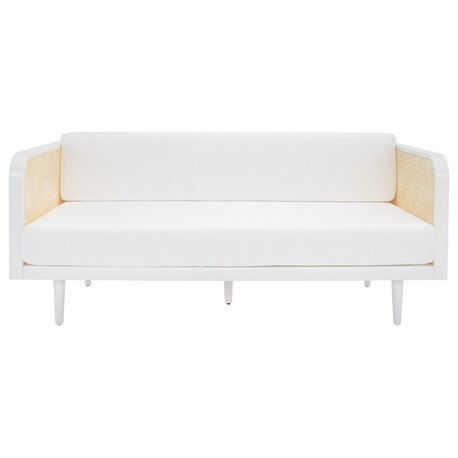 Safavieh Couture Helena French Cane Daybed, White/Natural