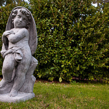 Winter Cherub Statue