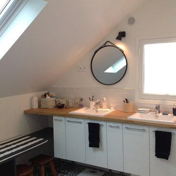Réaménagement des espaces chambre, salle de bain et pallier