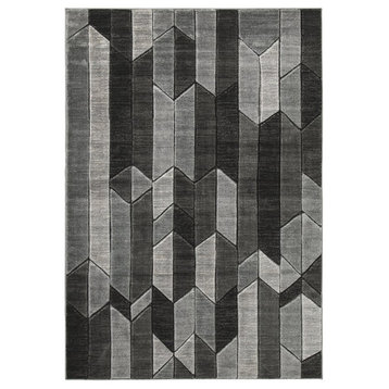 Ashley Furniture Chayse 6'6" x 9'6" Rug in Black and Gray