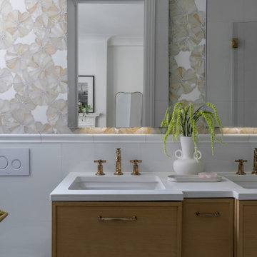 Gracefully Neutral Principal Bedroom, Great Neck, NY