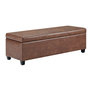 Distressed Umber Brown Faux Air Leather