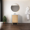 2-Shelf Bath Vanity Cabinet, White Ceramic Sink Basin Top (Faucet not Included)