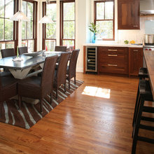 Wood windows white trim