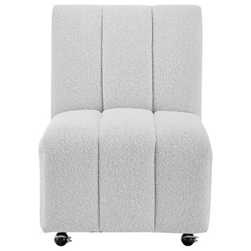 Letticia Fabric Accent Chair With KD Casters