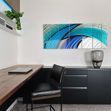 Modern Home Office Inspired by Original Artwork
