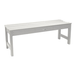 Highwood USA - Lehigh Picnic Bench, White, 4' - Outdoor Benches