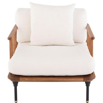 Nuevo Furniture Distrikt Single Seat Sofa in Brown/White