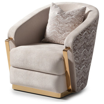 Carmela Accent Chair Almond/Gold