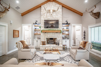 Cottage / country living room photo
