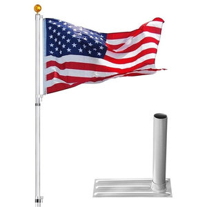 3x5 3'x5' USA Thin Red Line Fire Fighters Flag White 6ft Pole Kit Gold Ball Top 3x5 3'x5' USA Thin Red Line Fire Fighters Flag White 6ft Pole Kit Gold Ball Top