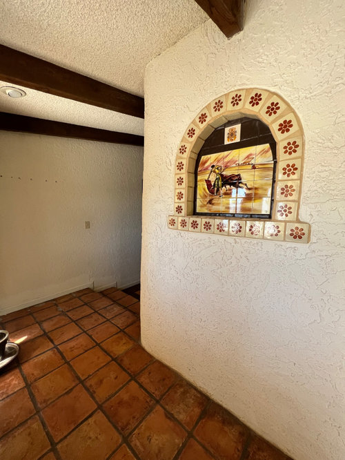 Entry door facing wall