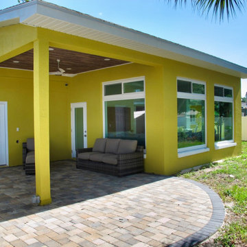 NEW LANAI WHERE AN OUTDOOR GRILL AREA WILL WRAP AROUND THE COLUMN