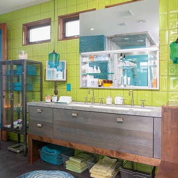 Unconventional Color Master Bathroom