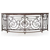 Consigned 19th Century French Antique Wrought Iron Marble Console Server Table