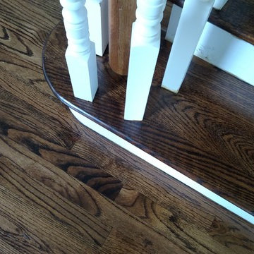 Red Oak Hardwood Flooring with Medium Brown Stain