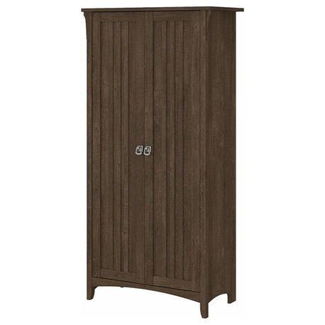 Salinas Tall Storage Cabinet with Doors in Ash Brown - Engineered Wood