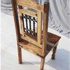 Peoria Solid Wood & Wrought Iron Rustic Kitchen Dining Chair