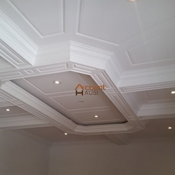 Patterned Octagon Ceiling in Bedroom in a House Whitby
