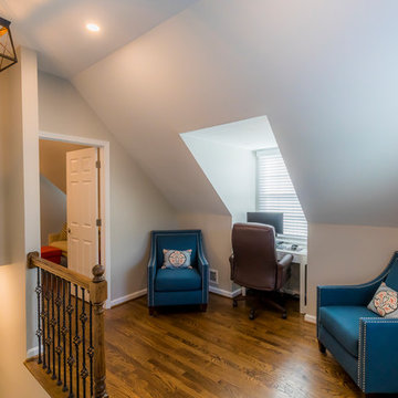 Desk area in the dormer nook.