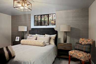 Photo of a transitional bedroom in Denver.