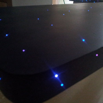 Concrete counter top with fiber optic