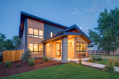 Inspiration for a modern exterior home remodel in Denver