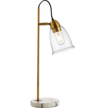 Gibson Table Lamp, White, Gold