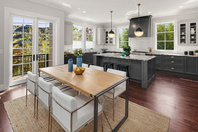 Kitchen - large traditional kitchen idea in Seattle