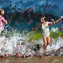 Braving The Waves - Paintings