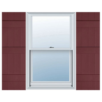 Mid-America, Standard Size Four Board Joined Shutters, Wineberry, 71" x 14"