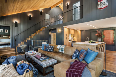 Mountain style living room photo in Other