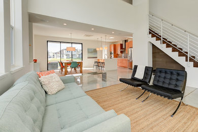 Example of a trendy living room design in Jacksonville