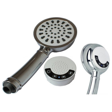 Handheld Shower Head With Wireless Bluetooth Speaker, Hose and Mounting Bracket