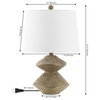 Laken 21.5" Minimalist Coastal Resin/Iron 2-Stack Cairn LED Table Lamp