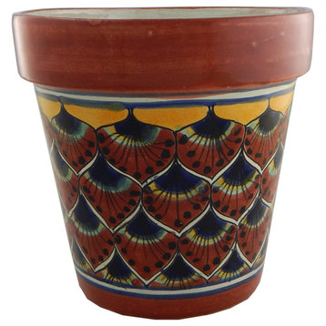 Mexican Ceramic Flower Pot Planter Folk Art Pottery Handmade Talavera 36