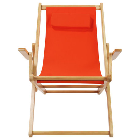 Sling Chair, Orange Canvas