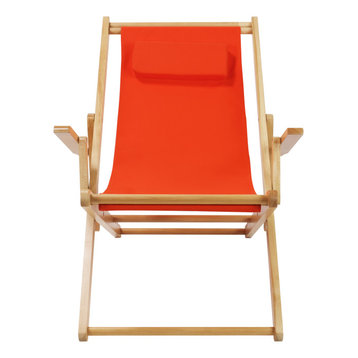 Sling Chair, Orange Canvas