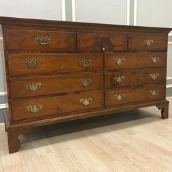 Nine Drawer Chippendale Chest in Tiger Maple - Dressers