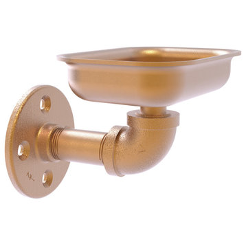 Pipeline Wall Mounted Soap Dish, Brushed Bronze