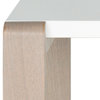 Lomen Mid Century Scandinavian Lacquer End Table White/Gray
