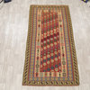 Kilim (Qashqai) Oriental Traditional Hand-Woven Persian Area Rug, Red, 5x10