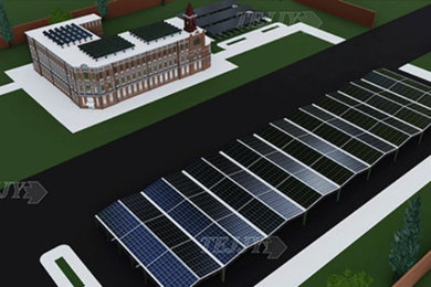 High-Precision Scan to BIM & Utility Mapping for Solar EV Charging Campus