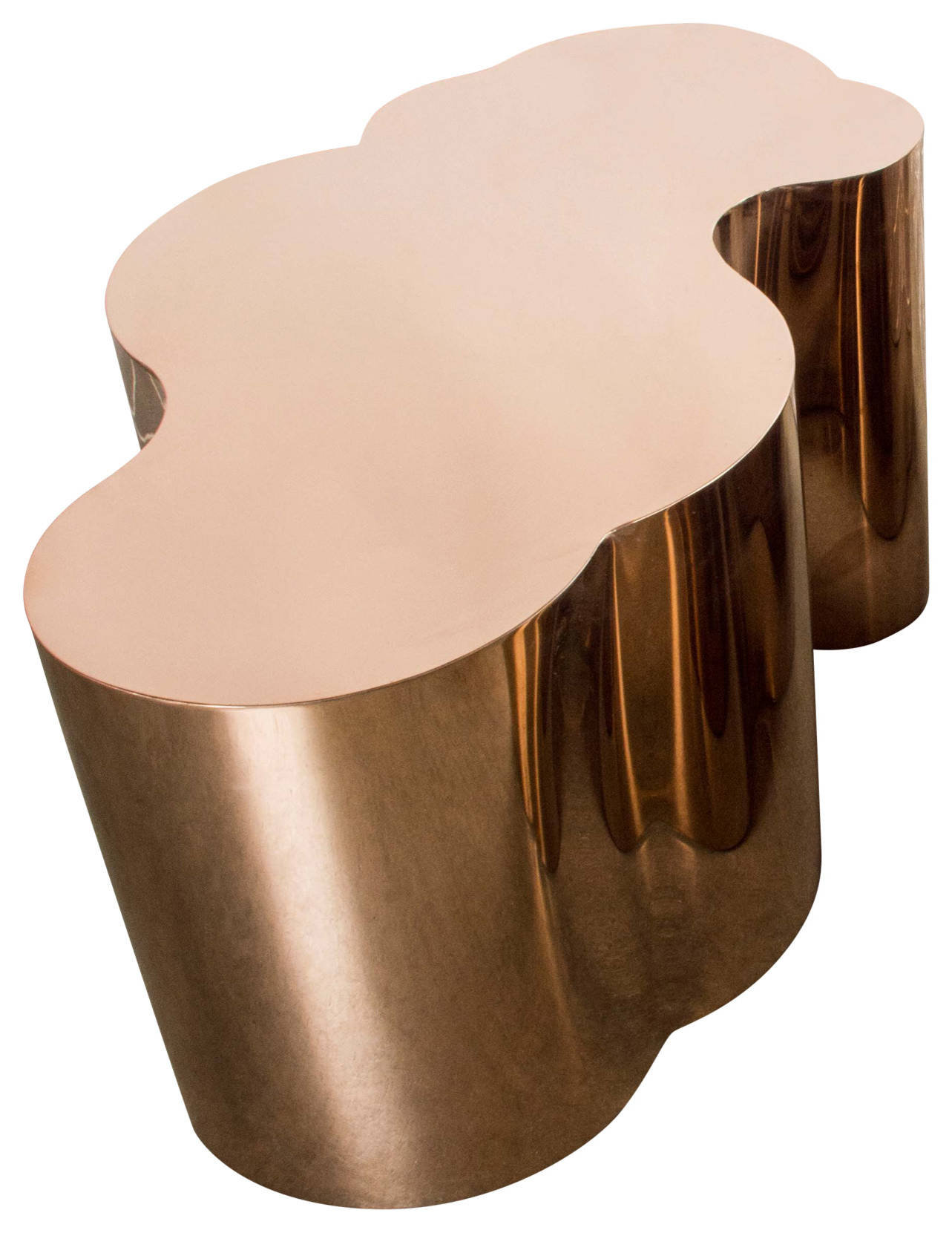 Kate Rose Gold Coffee Table Contemporary Coffee Tables by